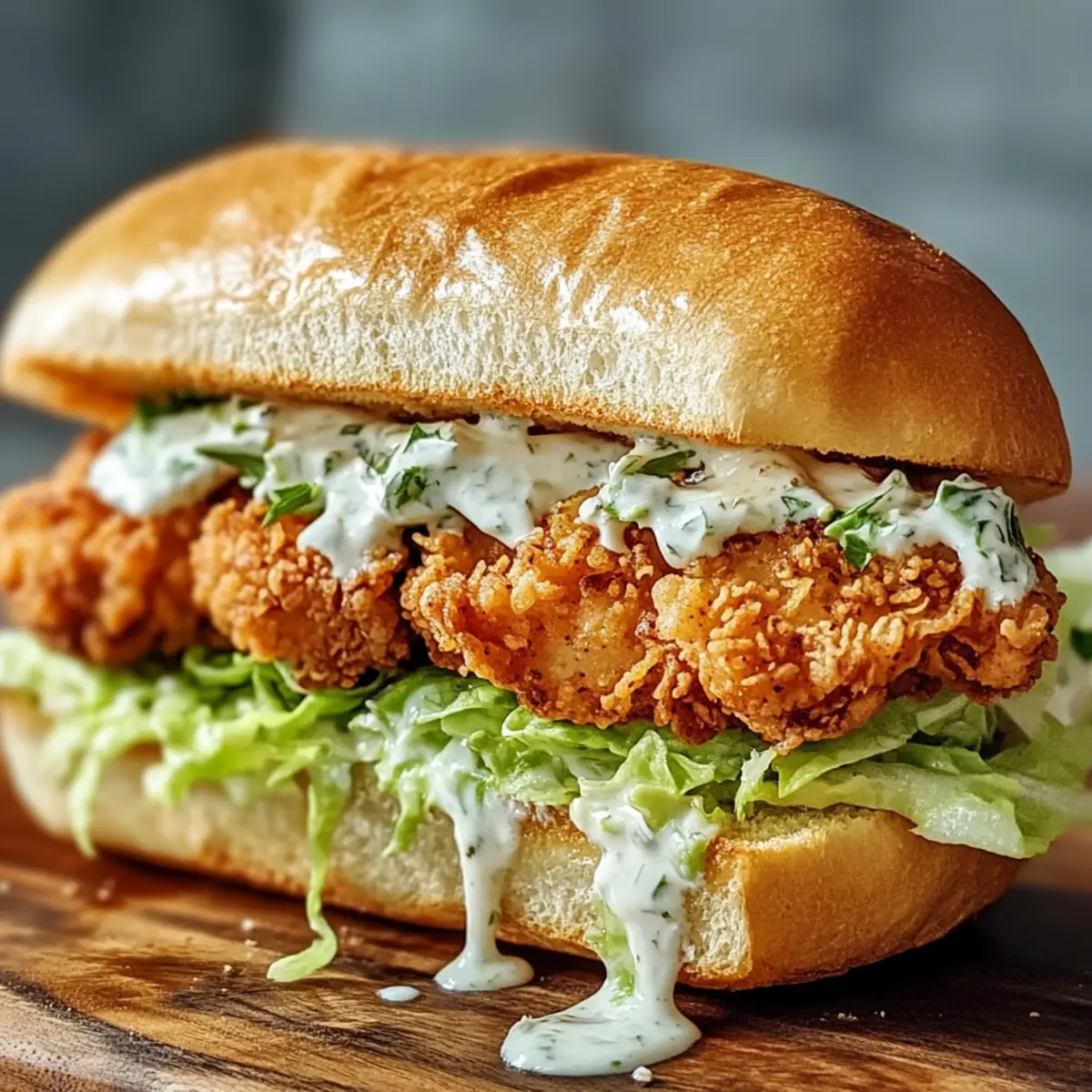 Crispy Chicken Caesar Sandwich with a Flavorful Twist