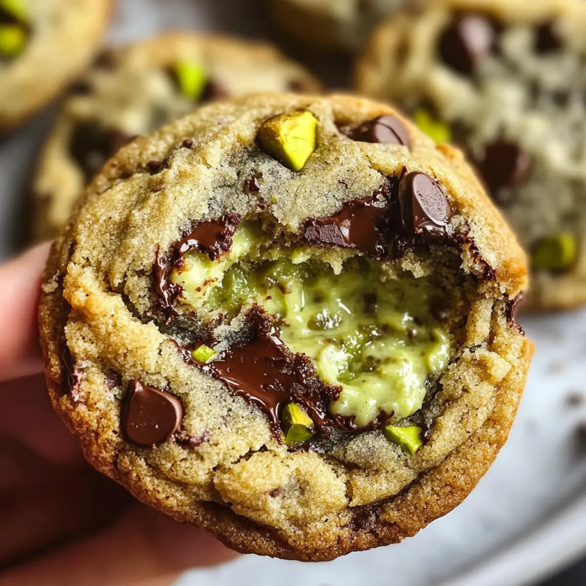 Pistachio Cream Cookies with Gooey Deliciousness Inside