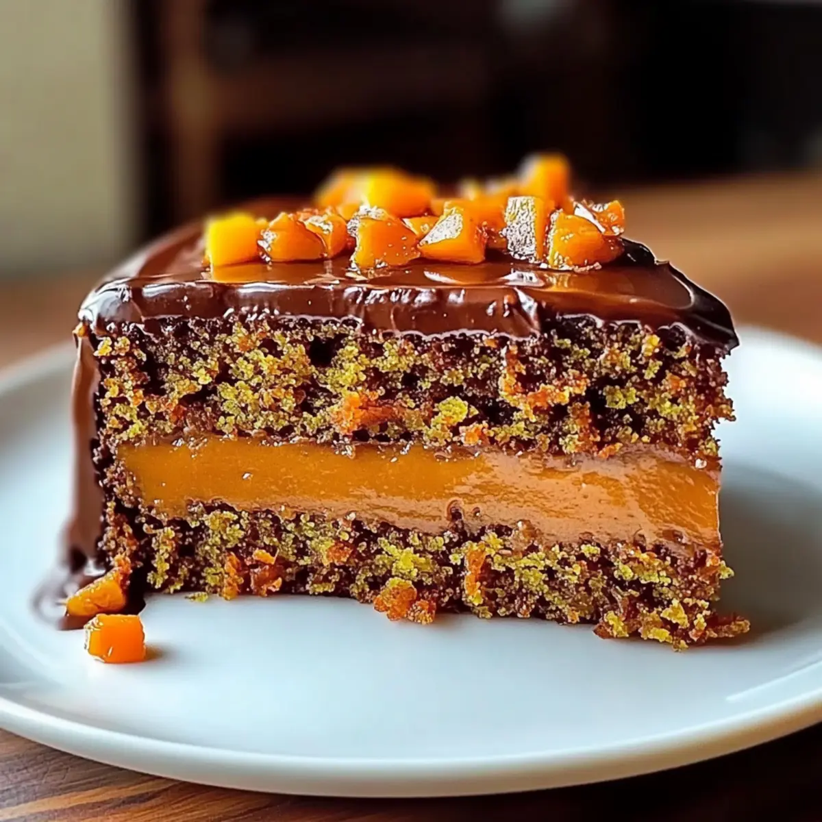 Brazilian Carrot Cake: Moist Delight with Chocolate Bliss