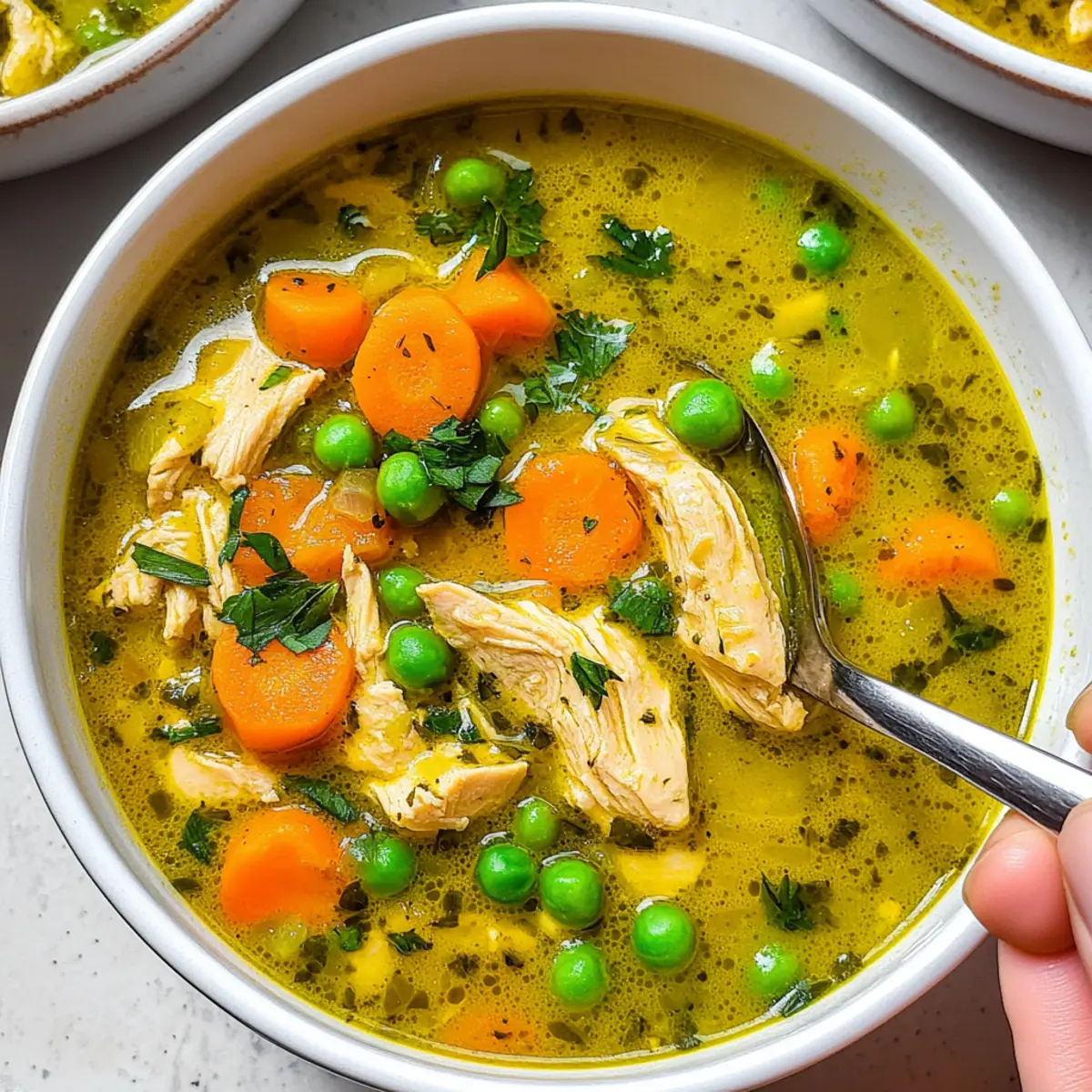 Warm Anti-Inflammatory Turmeric Chicken Soup for Comfort