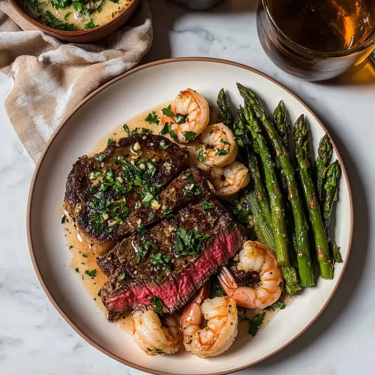 Garlic Butter Ribeye Steak and Shrimp for Effortless Date Night