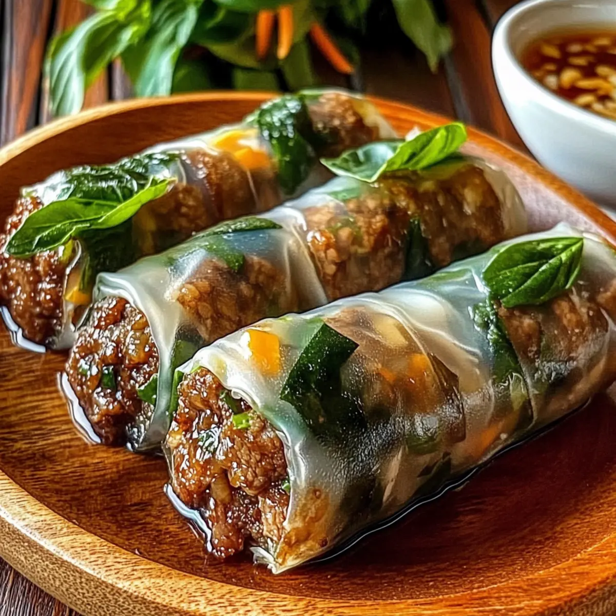 Thai Basil Beef Rolls – Fresh, Healthy Flavor in Every Bite