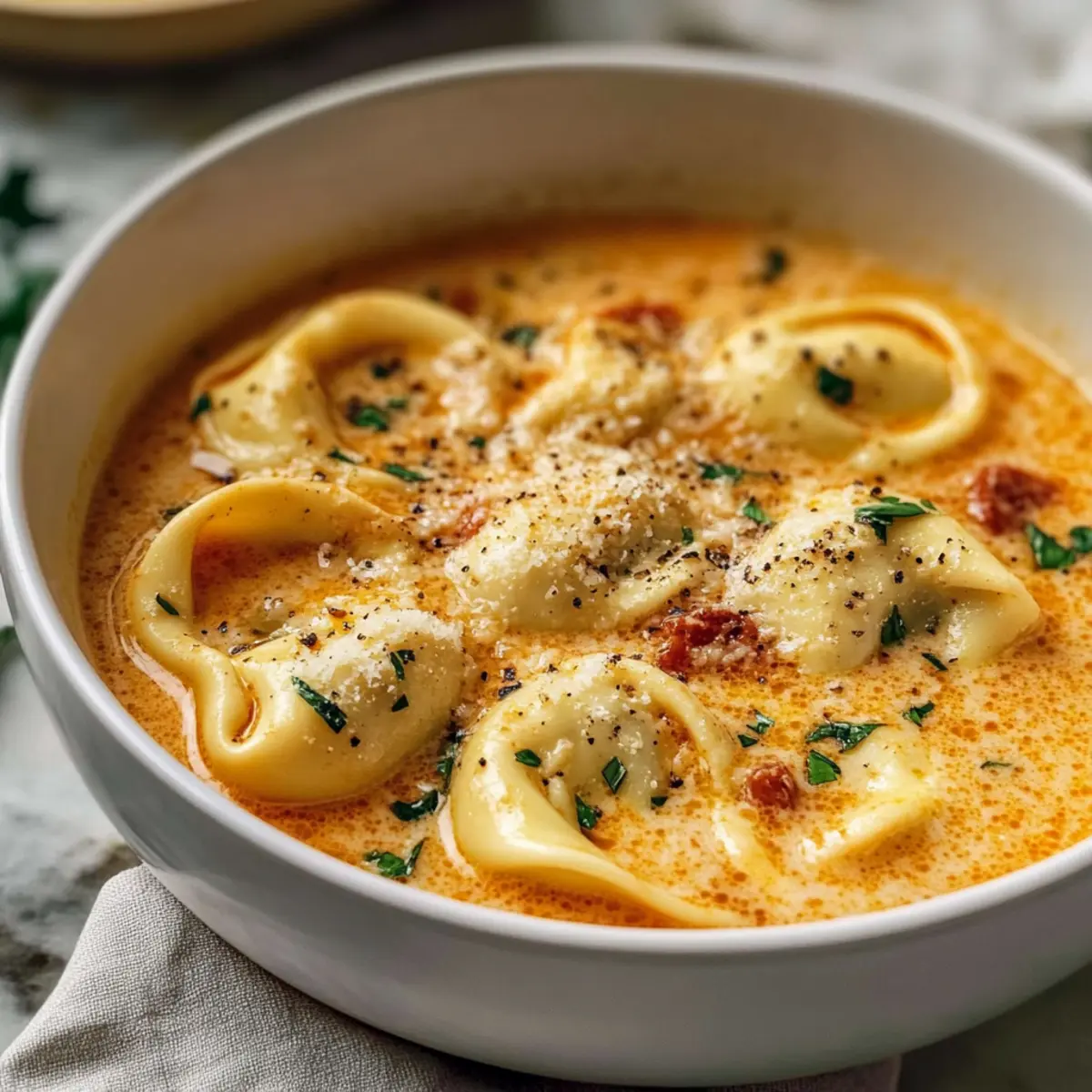 Heavenly Cheesy Tomato Tortellini Soup You’ll Adore