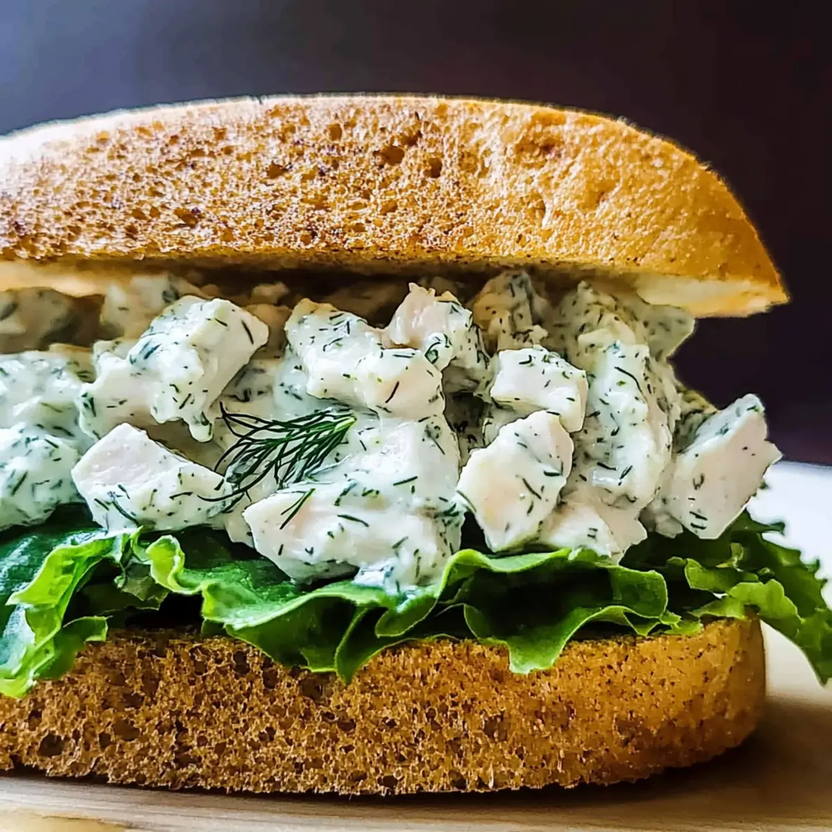 Creamy Dill Chicken Salad Sandwich for Fresh Summer Flavor