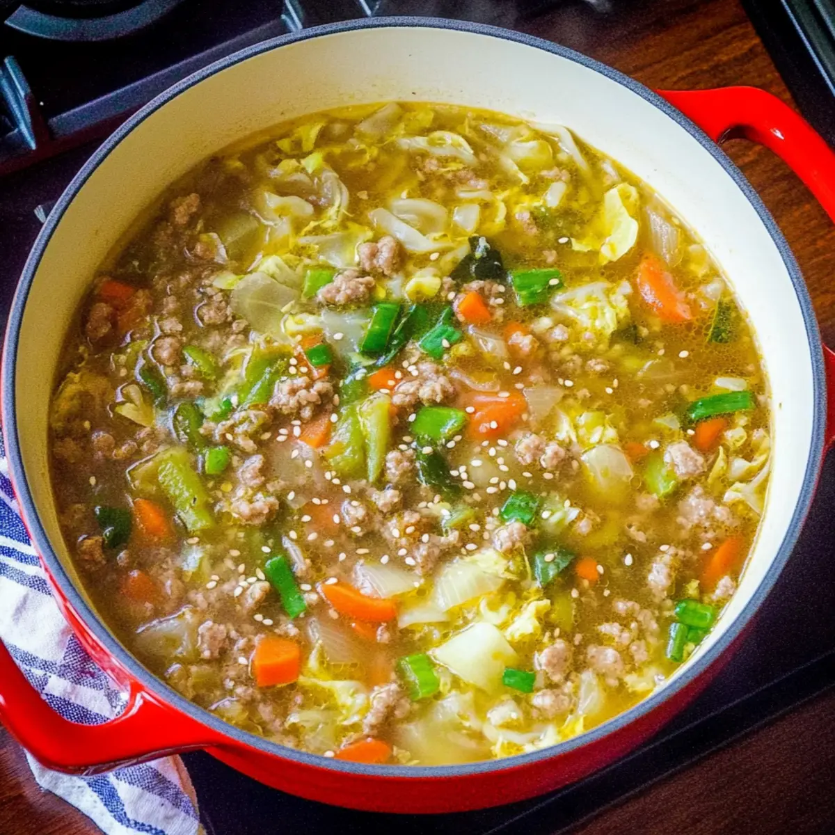 Delicious Egg Roll Soup Ready in Just 25 Minutes