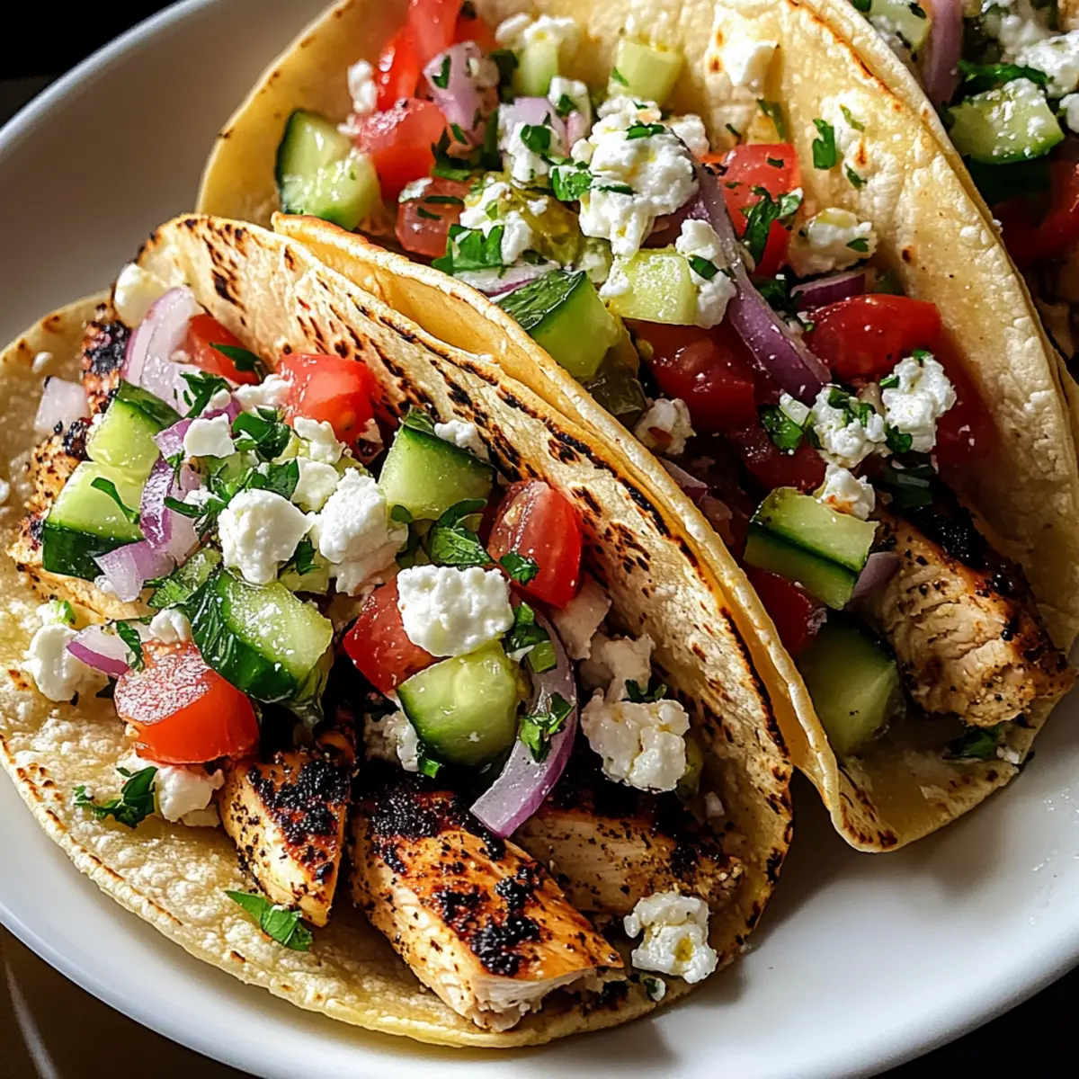 Mediterranean Chicken Tacos – Fresh, Flavorful, and Fun