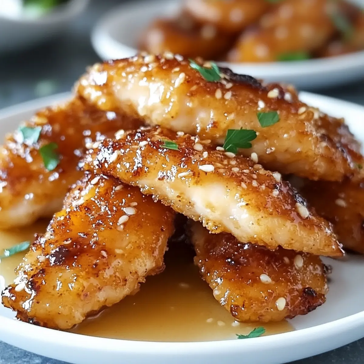 Crispy Air Fryer Honey Butter Garlic Chicken Tenders Delight