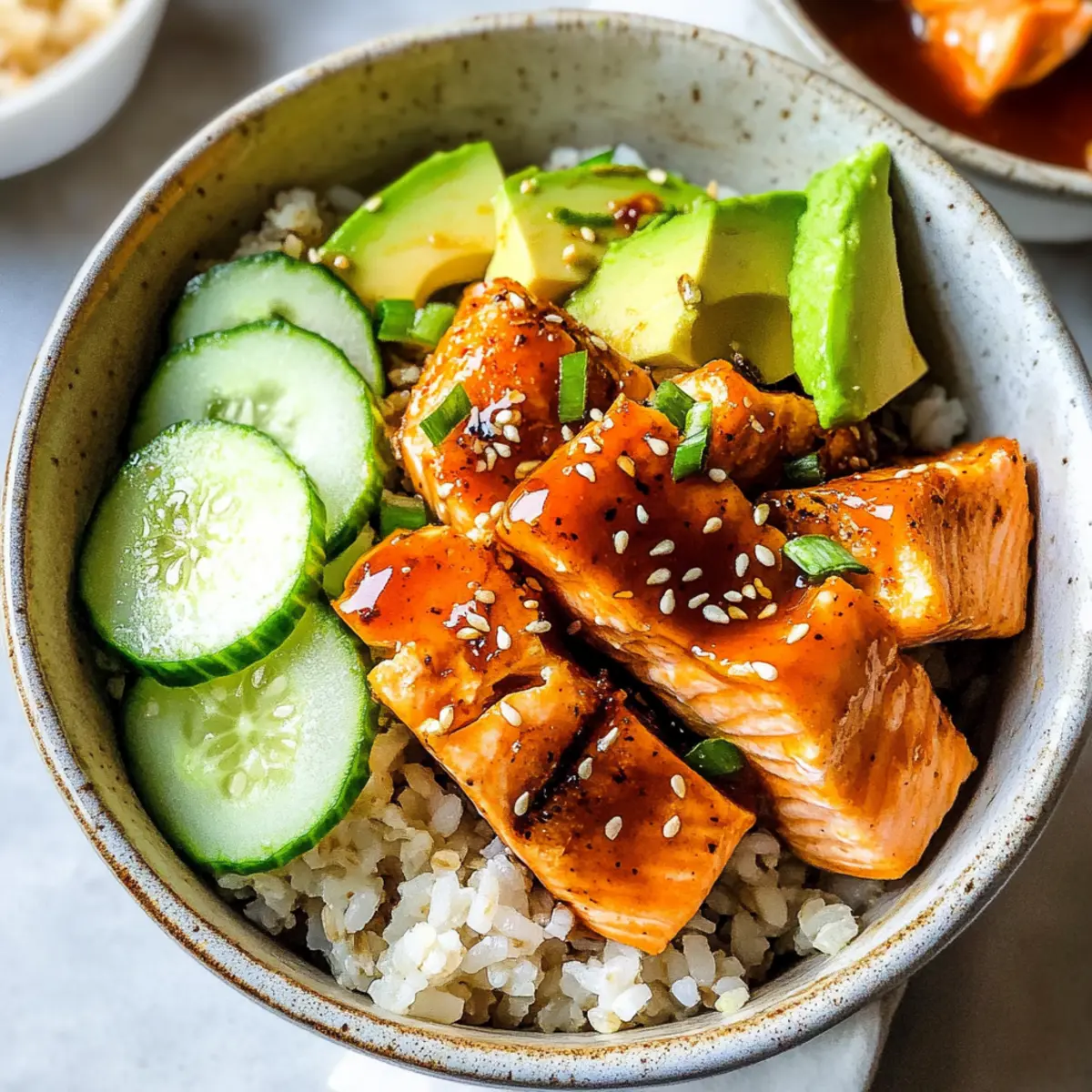 Honey Sriracha Roasted Salmon Rice Bowls in 30 Minutes!