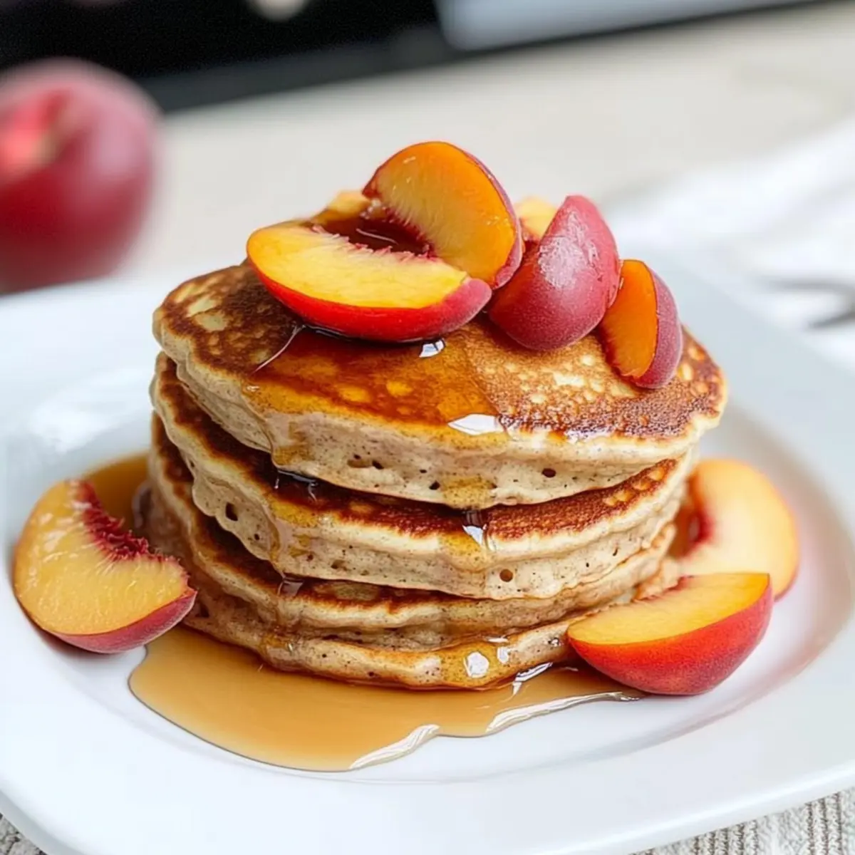 Cinnamon Peach Pancakes That Will Brighten Your Morning