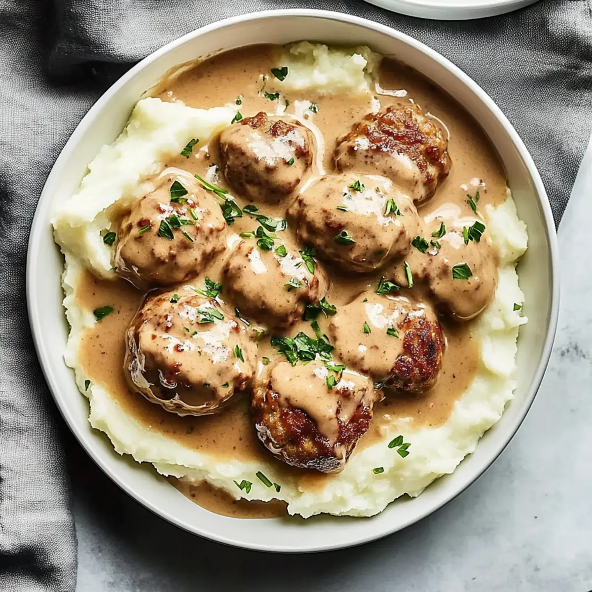 Savory Swedish Meatballs with Creamy Gravy Delight
