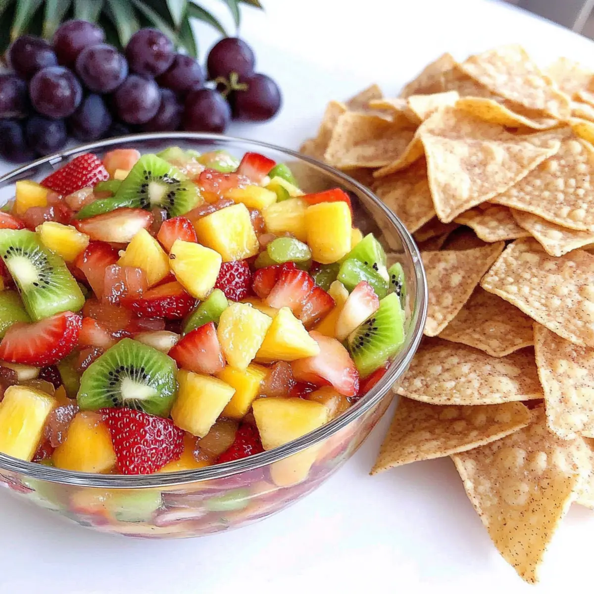 Fruit Salsa With Cinnamon Sugar Tortilla Chips for Sweet Moments
