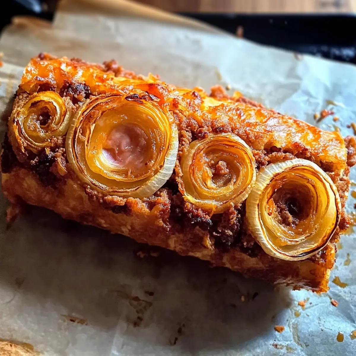 Crispy Cheeseburger Onion Ring Roll: Flavor in Every Bite