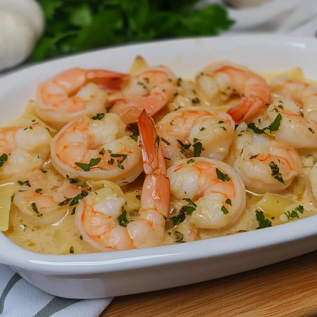 Cheesy Shrimp Scampi Pasta Bake for Cozy Nights In