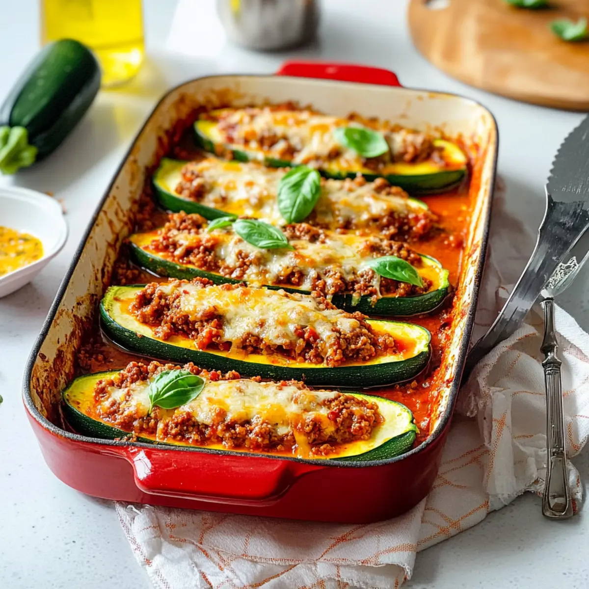 Savor These Zucchini Boats with Ground Beef Tonight!