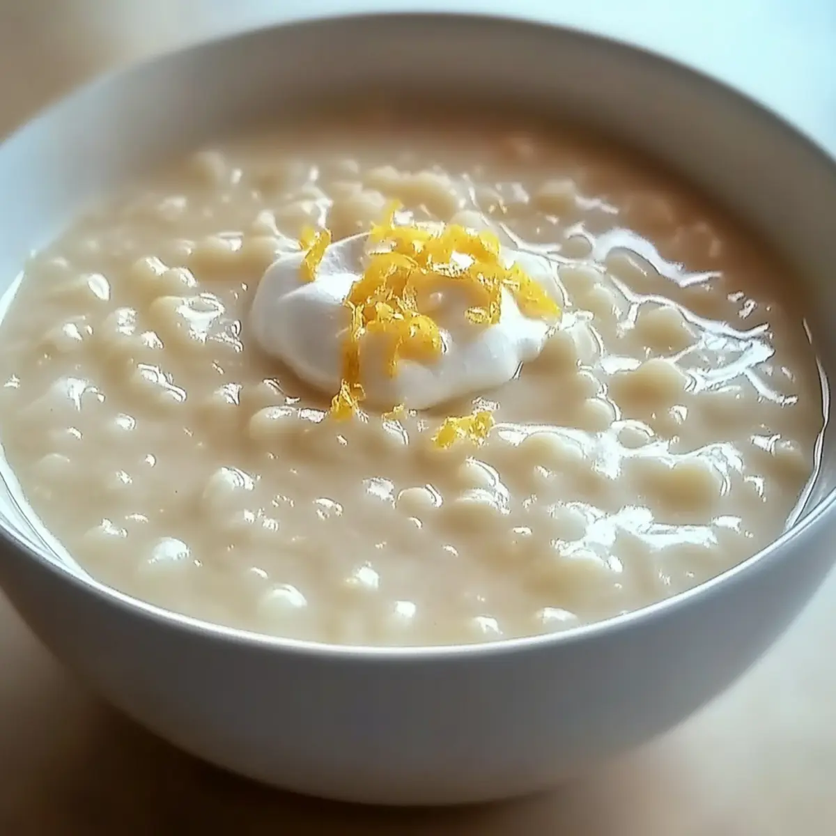 Irresistibly Creamy Tapioca Pudding with Lemon Zest