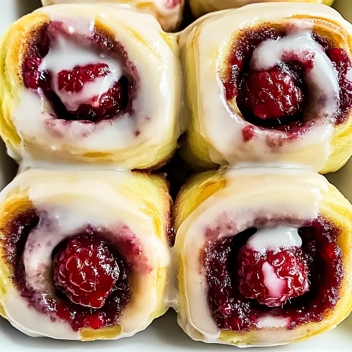Raspberry Cinnamon Rolls with Refreshing Lemon Glaze Delight