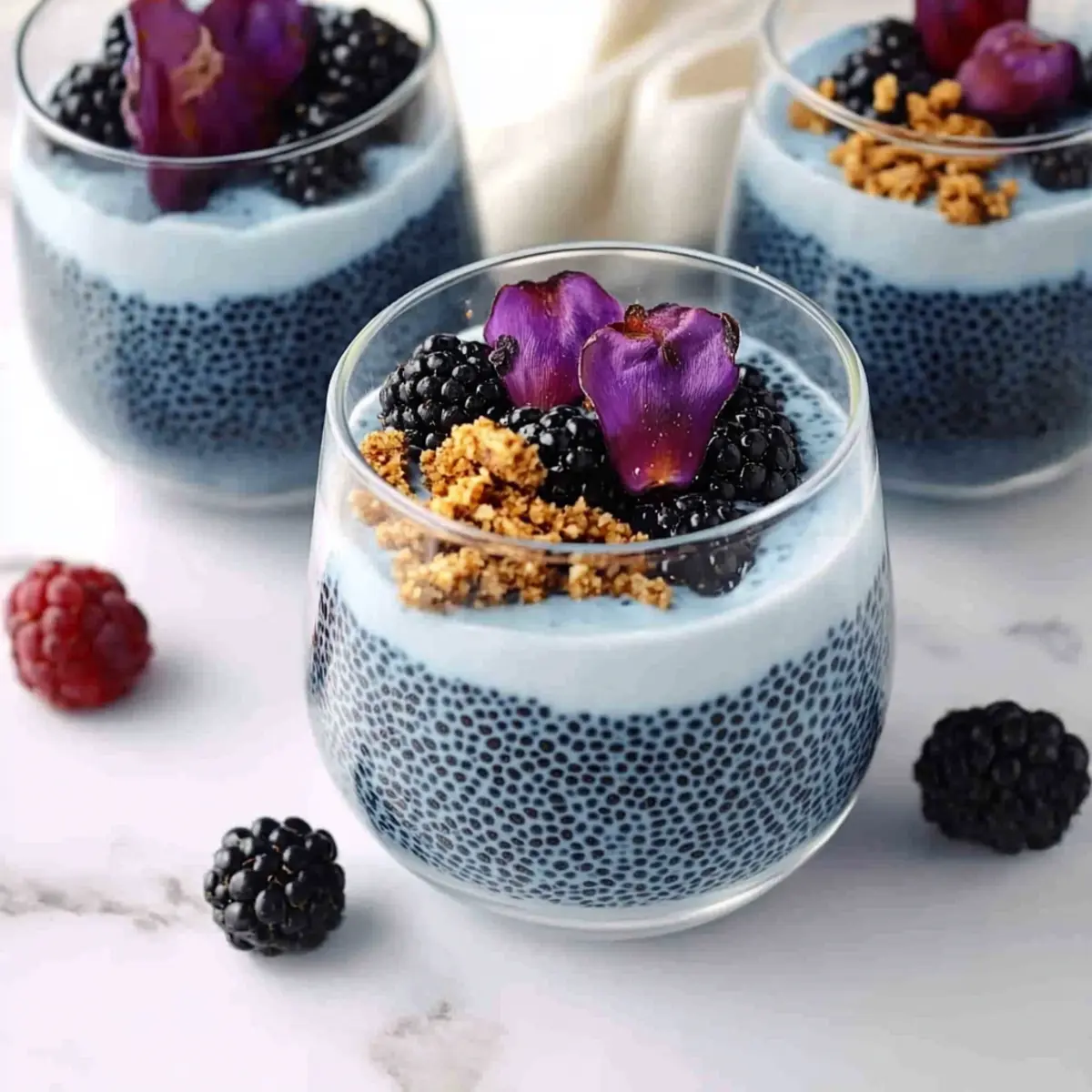Irresistibly Creamy Blue Chia Pudding Delight