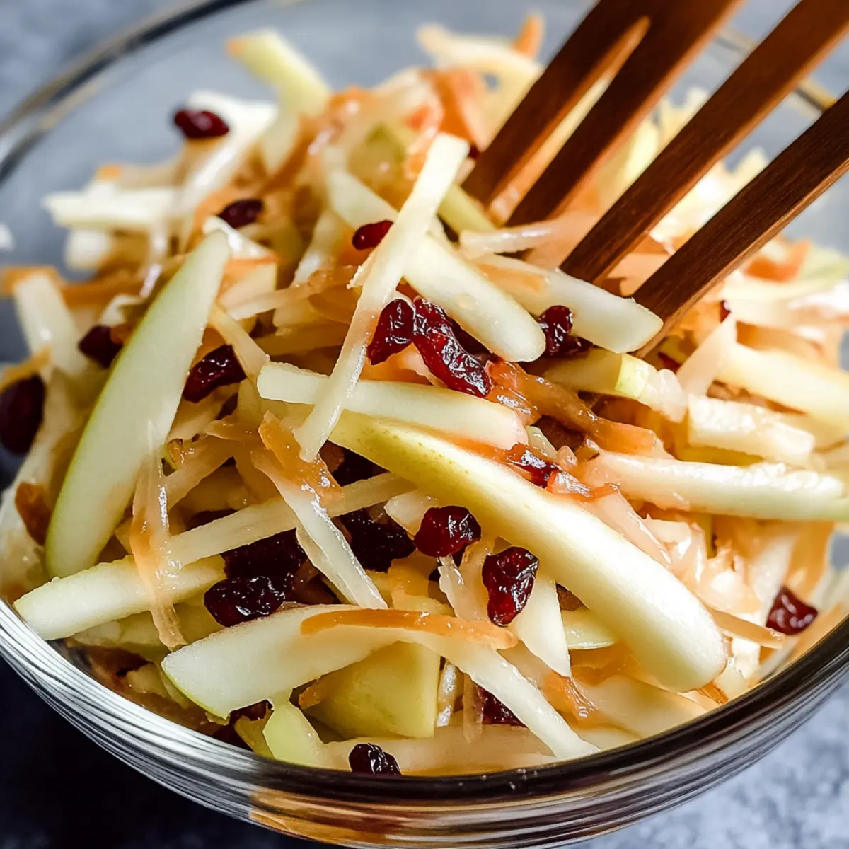Apple Pear Slaw with Caramel Cider Vinaigrette Bliss