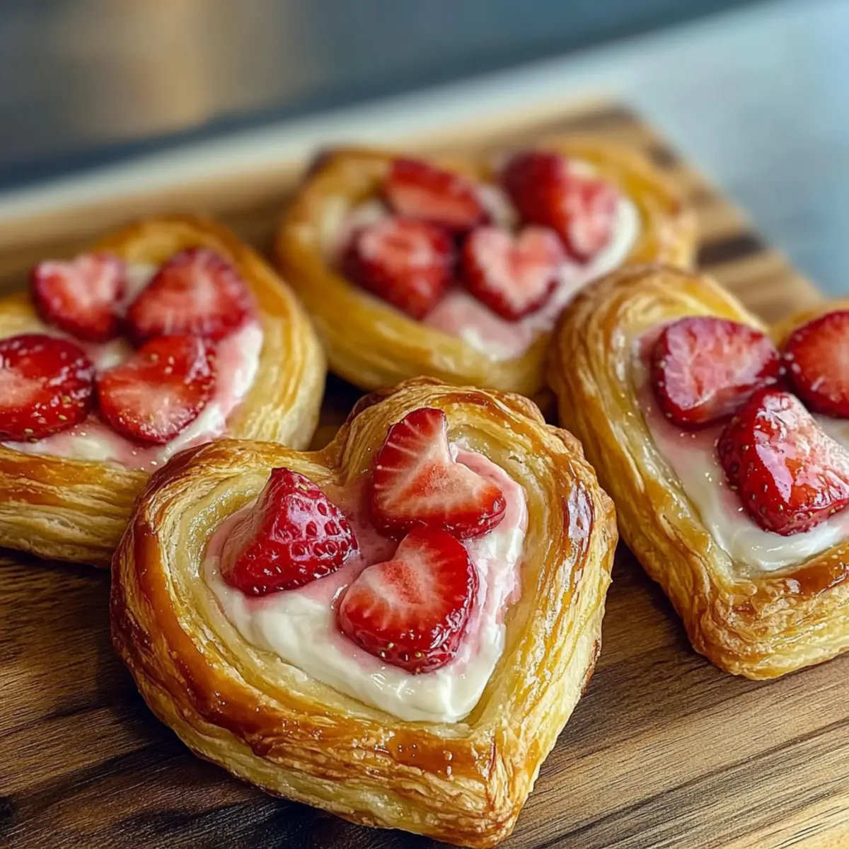 Strawberry Cream Cheese Heart Danishes That Wow Every Bite
