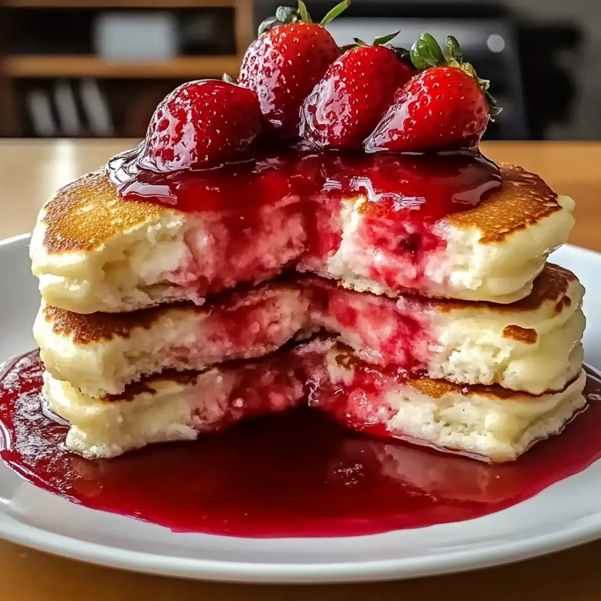 Decadent Strawberry Cheesecake Pancakes for a Dreamy Breakfast