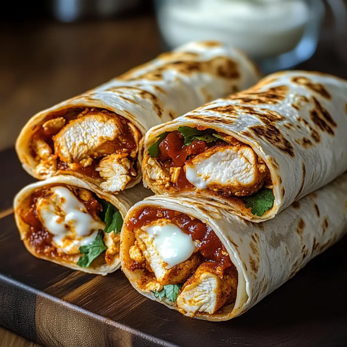 Crispy Air Fryer Chicken & Mozzarella Wraps for Cozy Nights