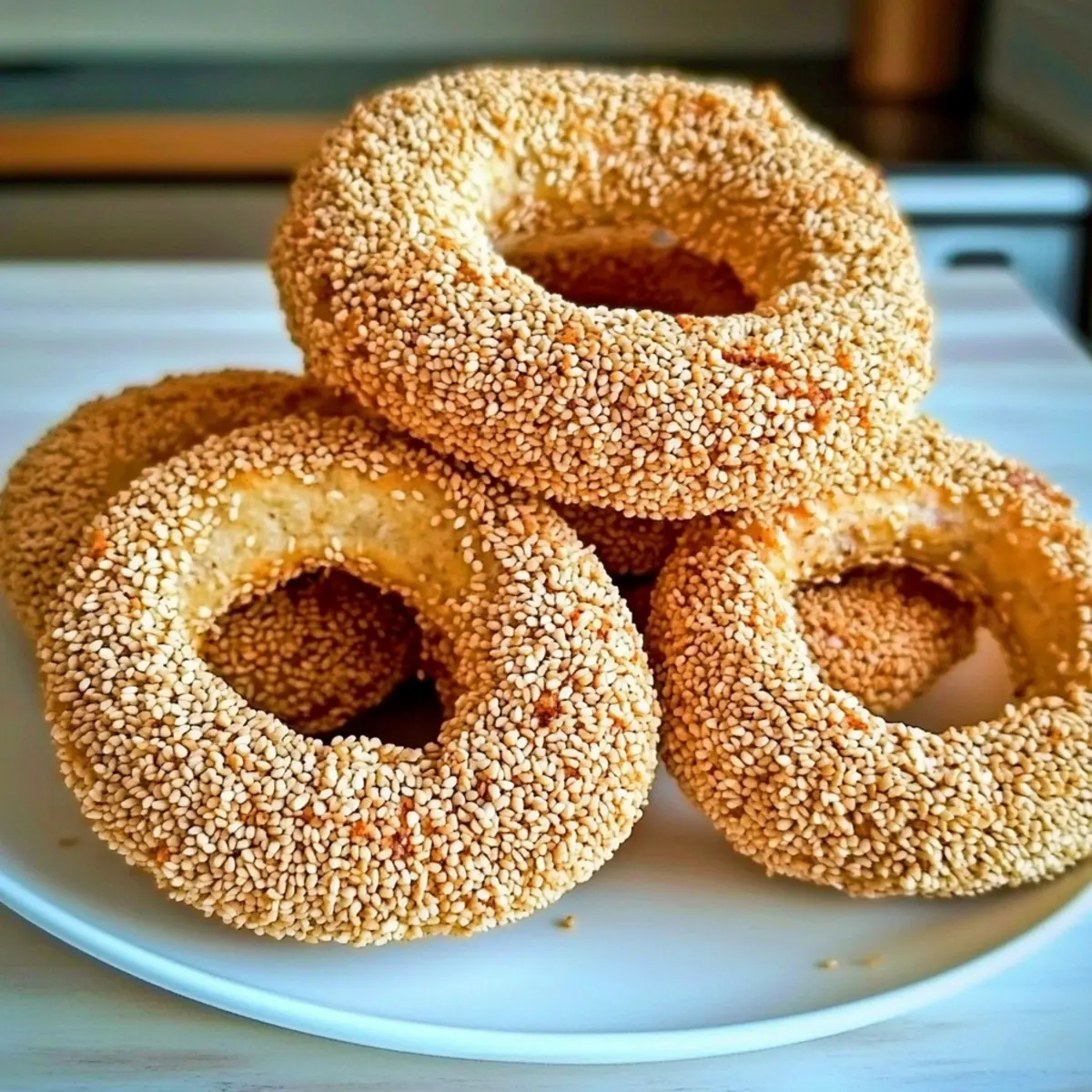 Homemade Sesame Bread Rings: Crispy, Chewy Delight Awaits