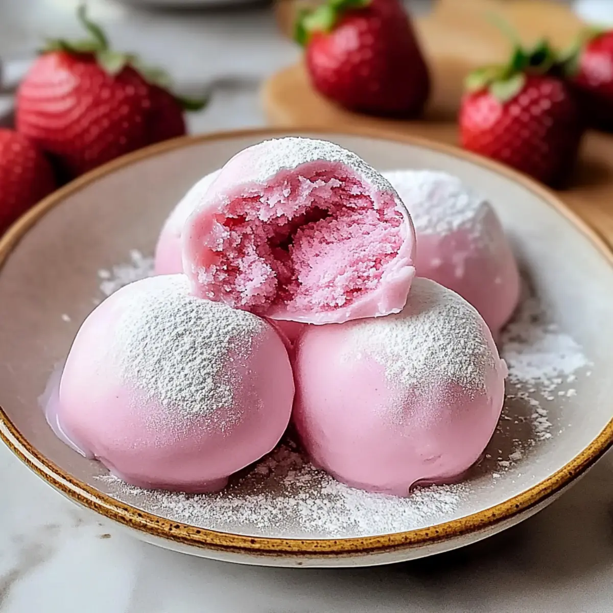 Craft Your Own Vegan Strawberry Mochi Ice Cream Delight