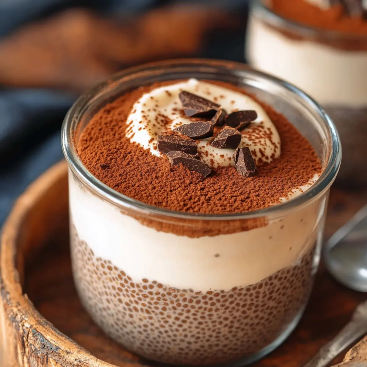 Creamy Tiramisu Chia Pudding with Greek Yogurt Delight
