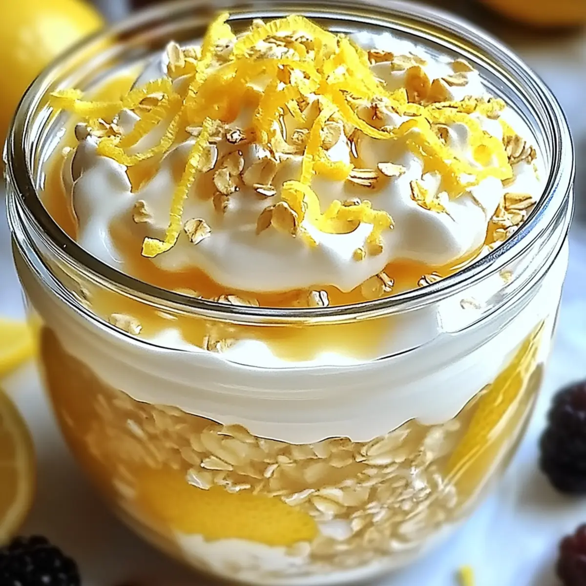 Zesty Lemon Cheesecake Overnight Oats for a Fresh Start