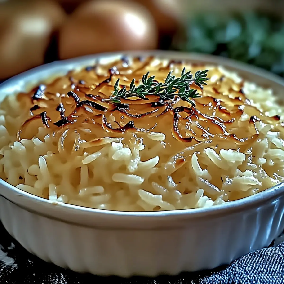 Deliciously Creamy French Onion Butter Rice for Cozy Nights