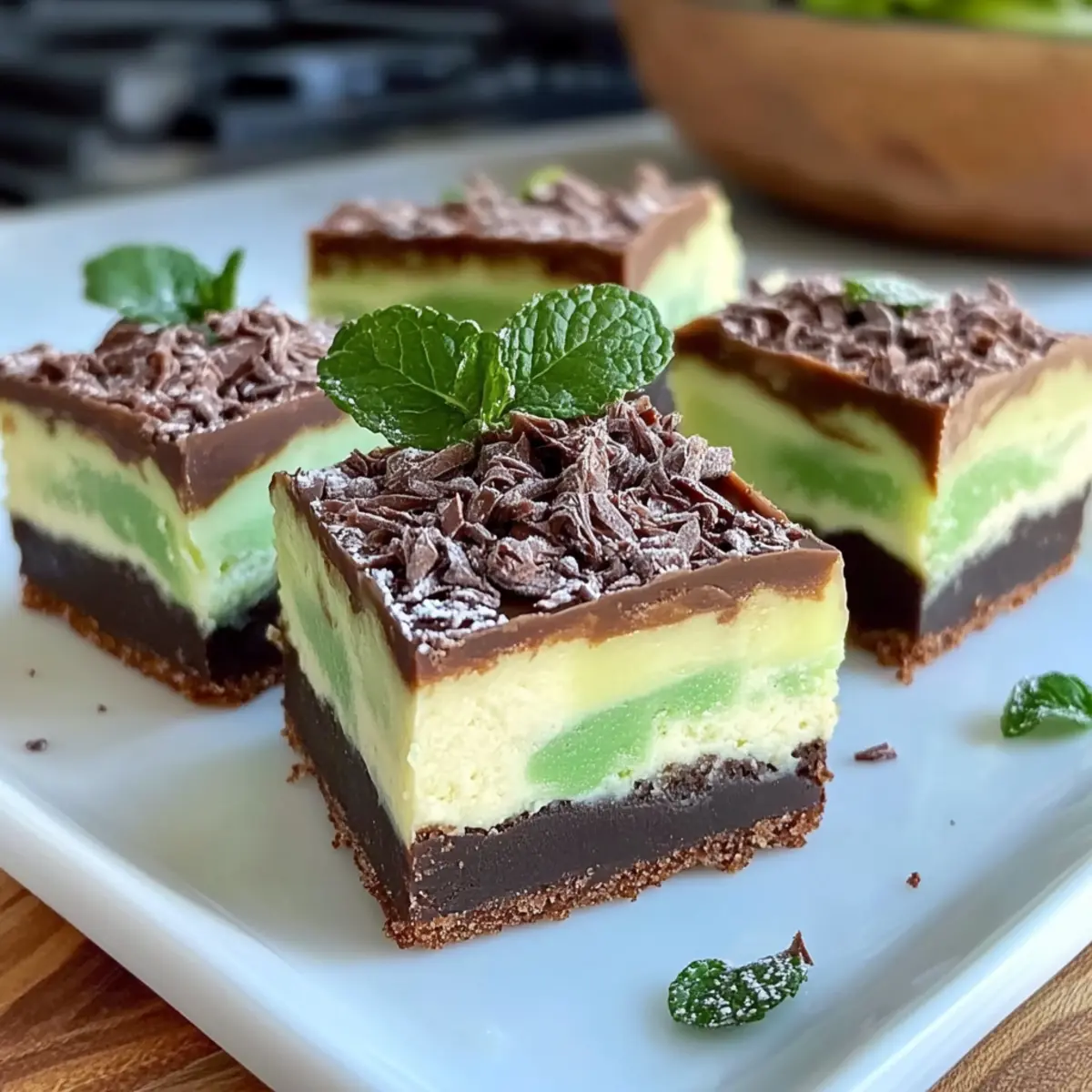 Indulge in St. Patrick’s Irish Mint Cheesecake Fudge Squares