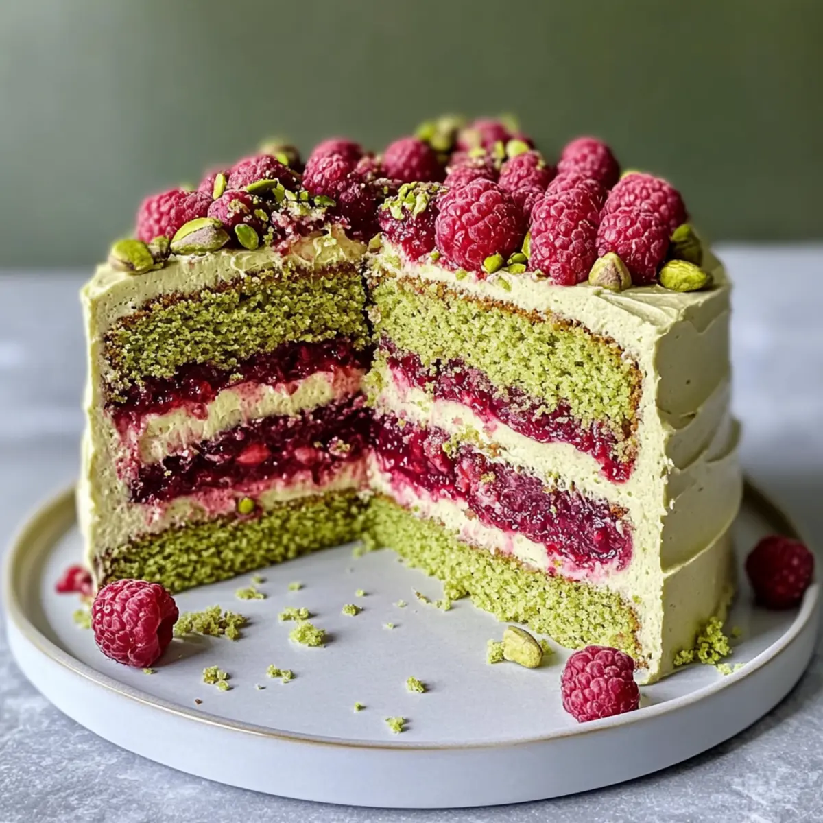 Pistachio Raspberry Cake: A Vibrant Treat to Savor