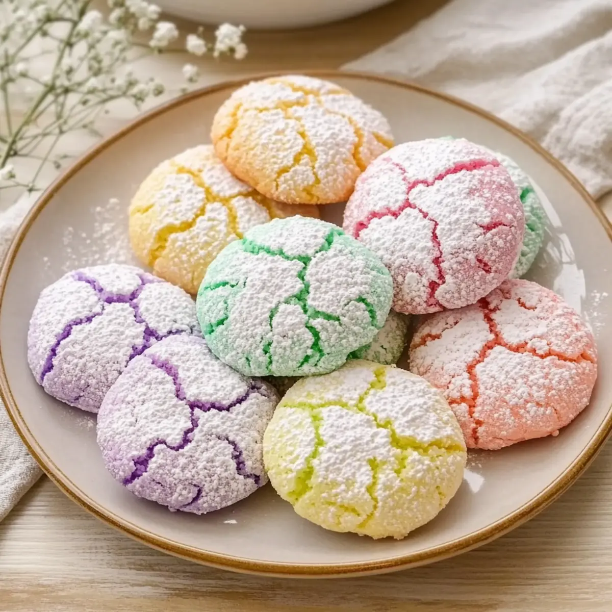 Delightful Springtime Crinkle Cookies for Sweet Moments