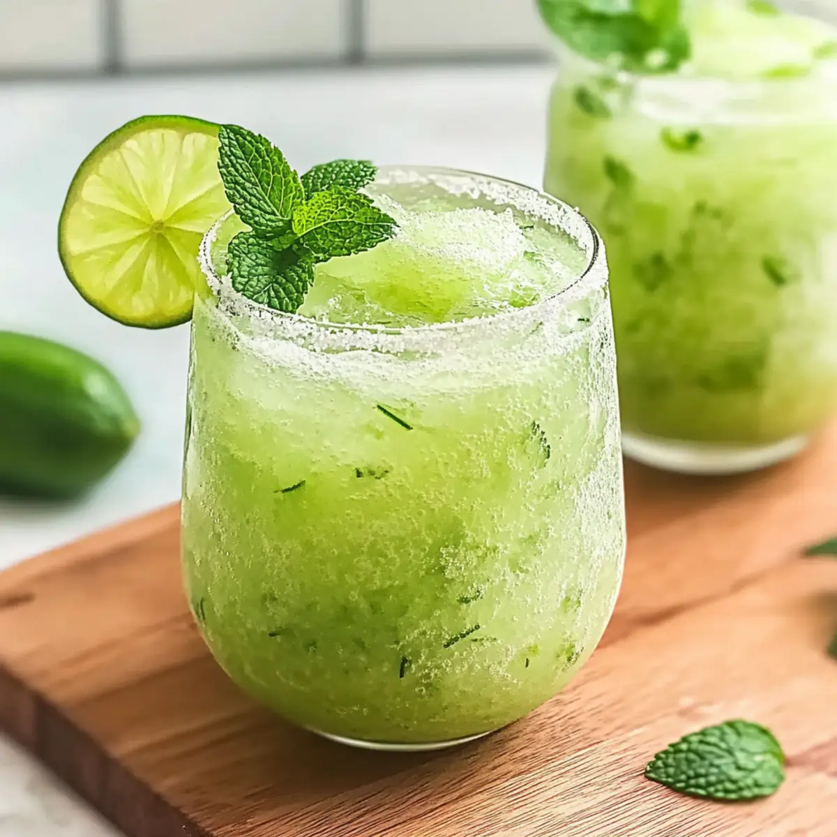 Chill Out with a Frozen Cucumber Mojito Mocktail Delight