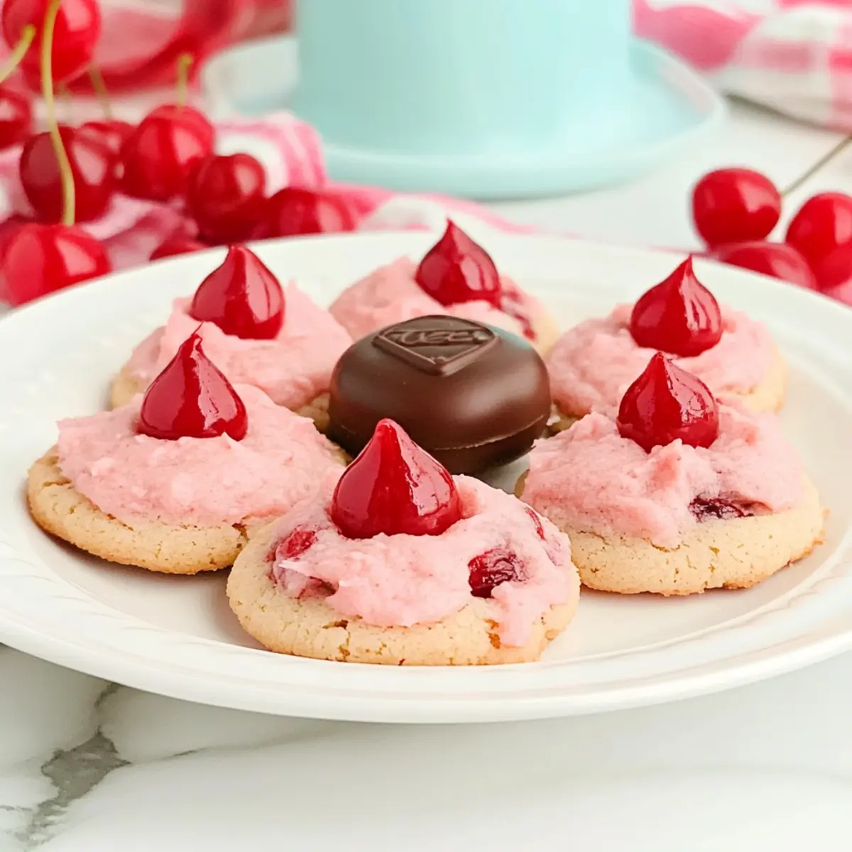 Delightful Cherry Blossom Cookies with a Sweet Surprise