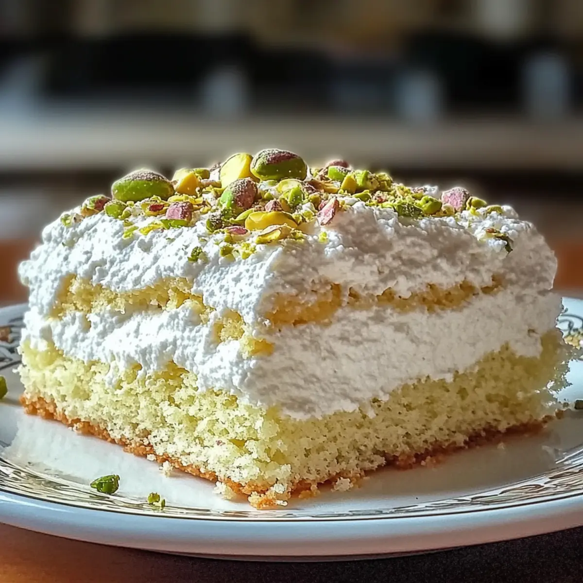Lemon Pistachio Ricotta Cloud Cake: Light, Luscious Delight