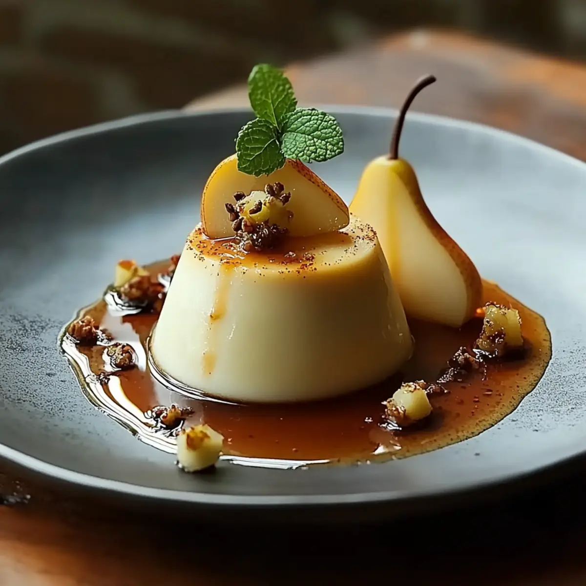 Creamy Cardamom Panna Cotta with Pears for a Gourmet Treat