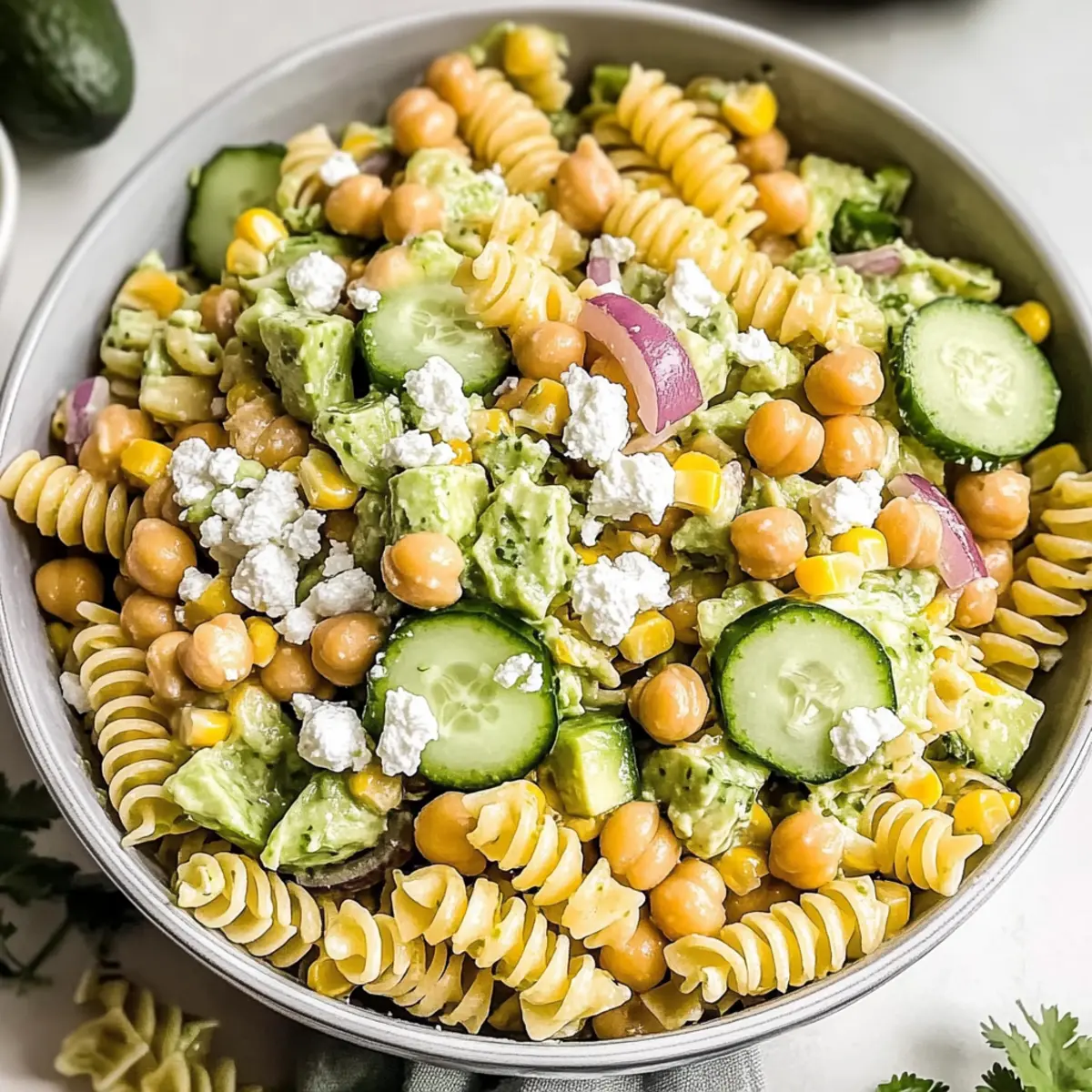 Zesty Cilantro Lime Pasta Salad: A Creamy Protein Boost