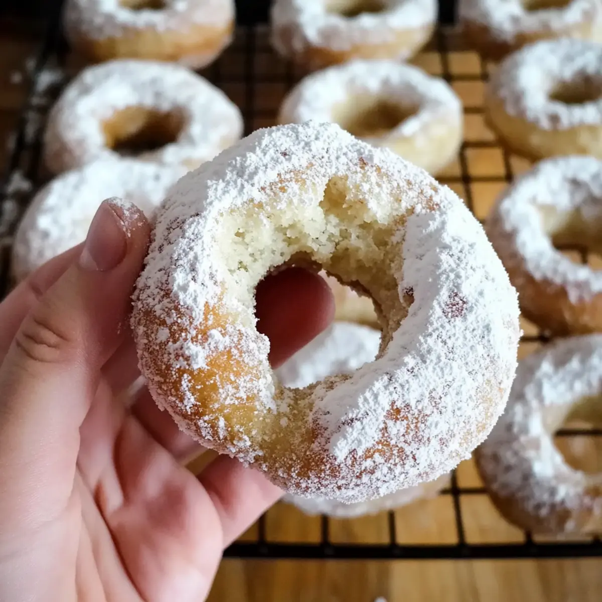 Baked Sourdough Discard Powdered Sugar Donuts: Irresistibly Soft
