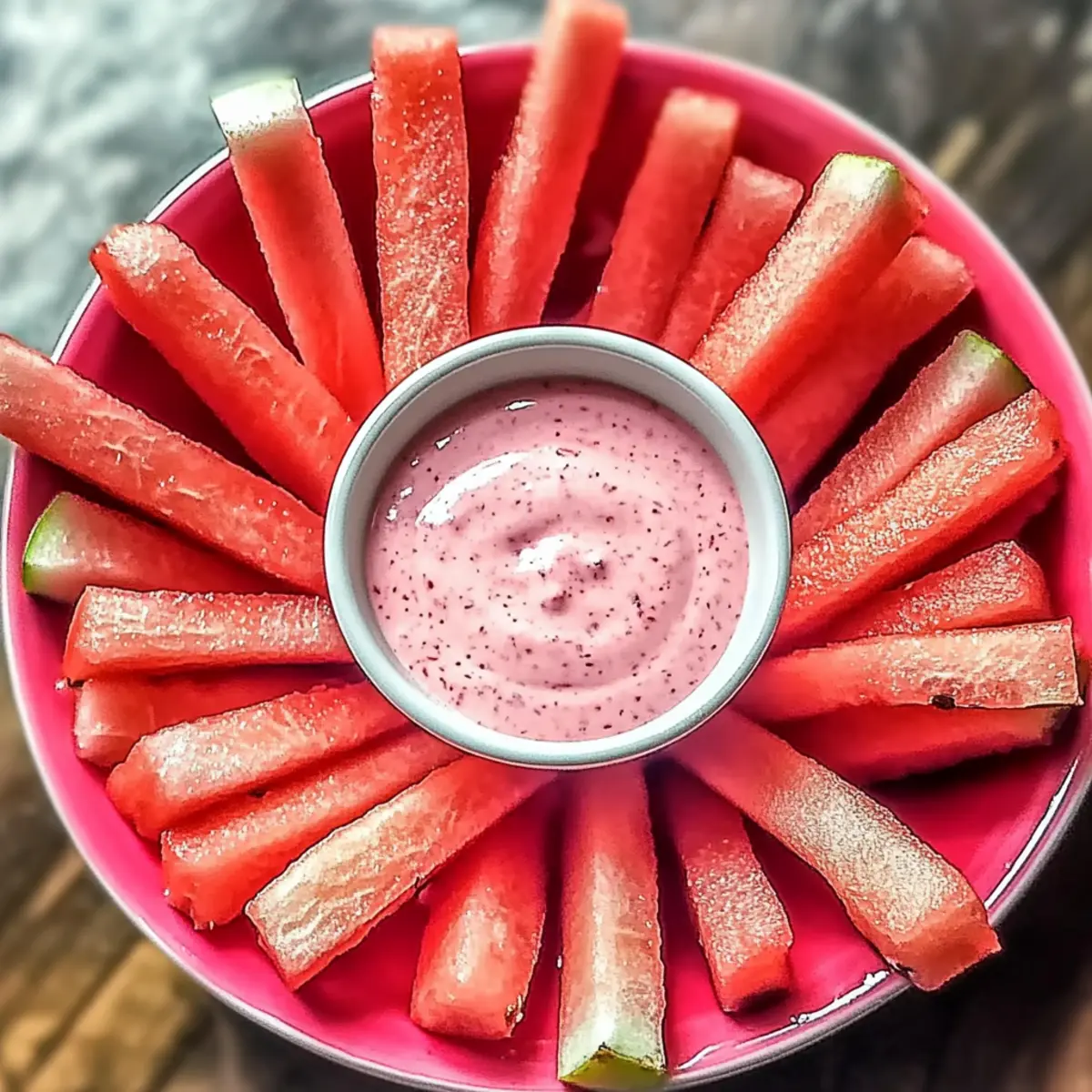 Healthy Watermelon Fries: Refreshing Snack with Strawberry Dip