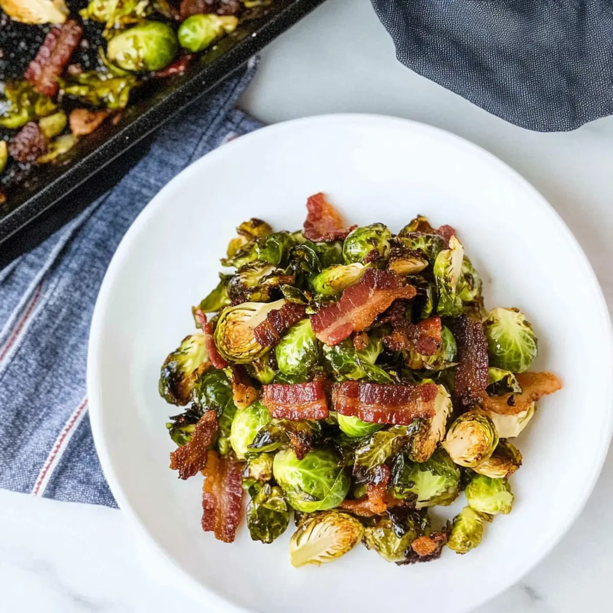 Savory Shredded Brussels Sprouts with Bacon Bliss