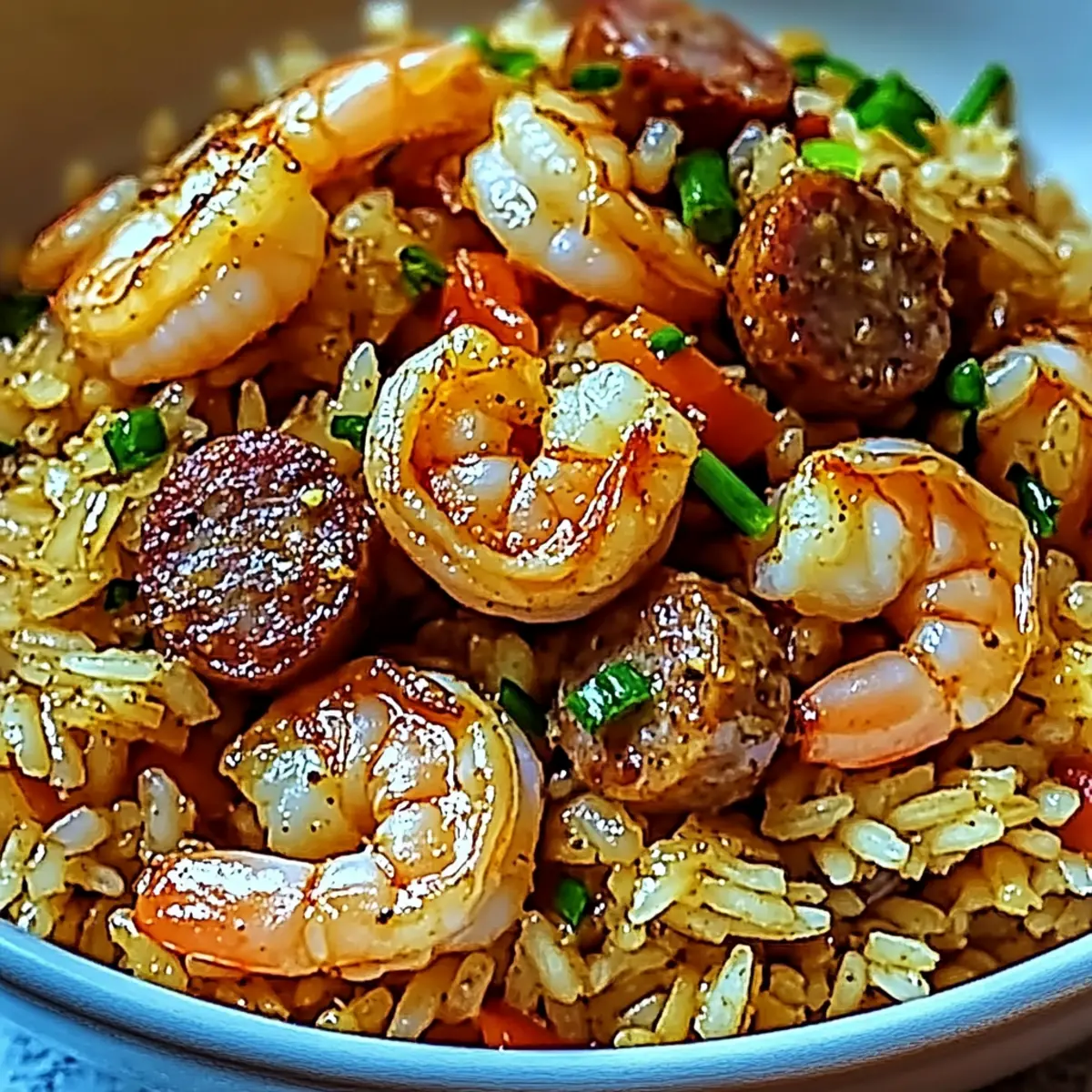 Spicy Shrimp and Sausage Dirty Rice for a Family Feast
