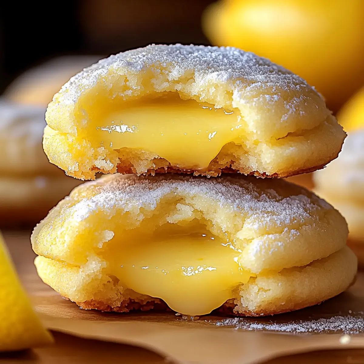Irresistibly Soft Stuffed Lemon Cookies with Tangy Surprise
