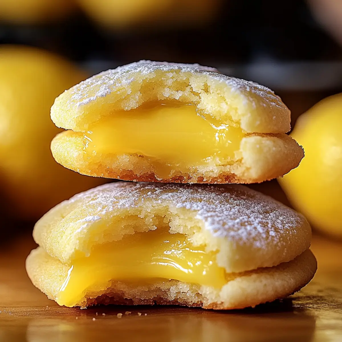 Irresistible Stuffed Lemon Cookies with Tangy Curd Surprise