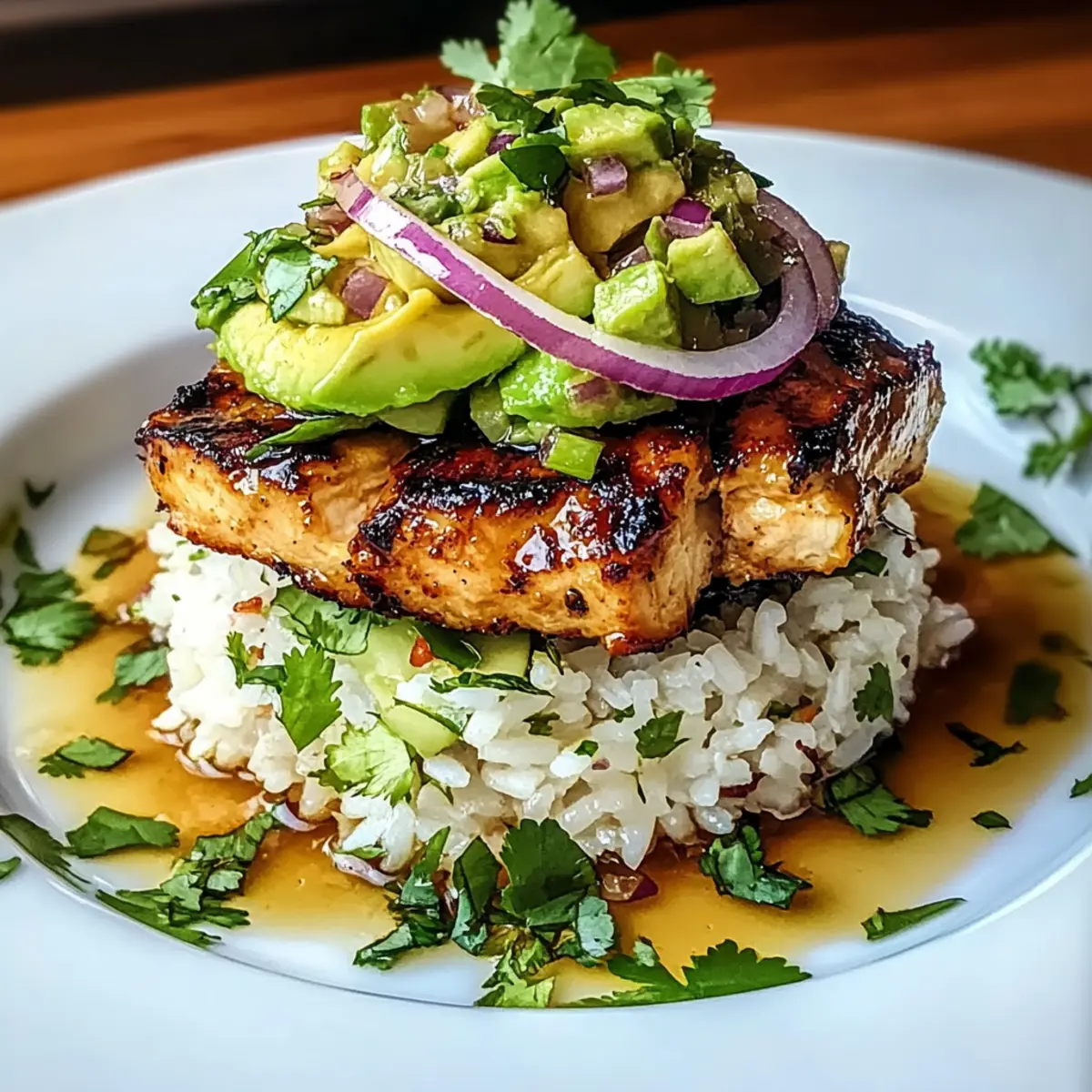 Chicken & Avocado Rice Stack: A Flavorful Quick Dinner Delight