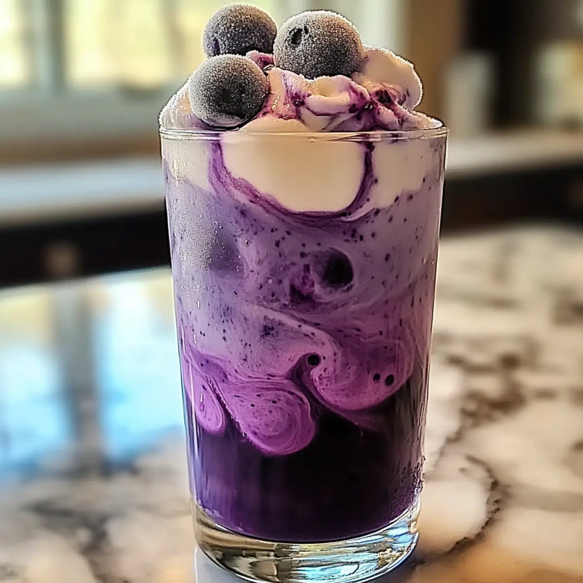 Zuckerfreie Heidelbeer-Italian Cream Soda: A Refreshing Twist