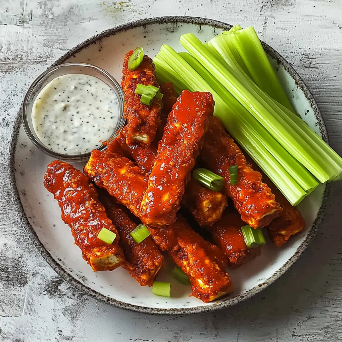 Crispy Vegan Buffalo Tofu Wings for a Guilt-Free Snack