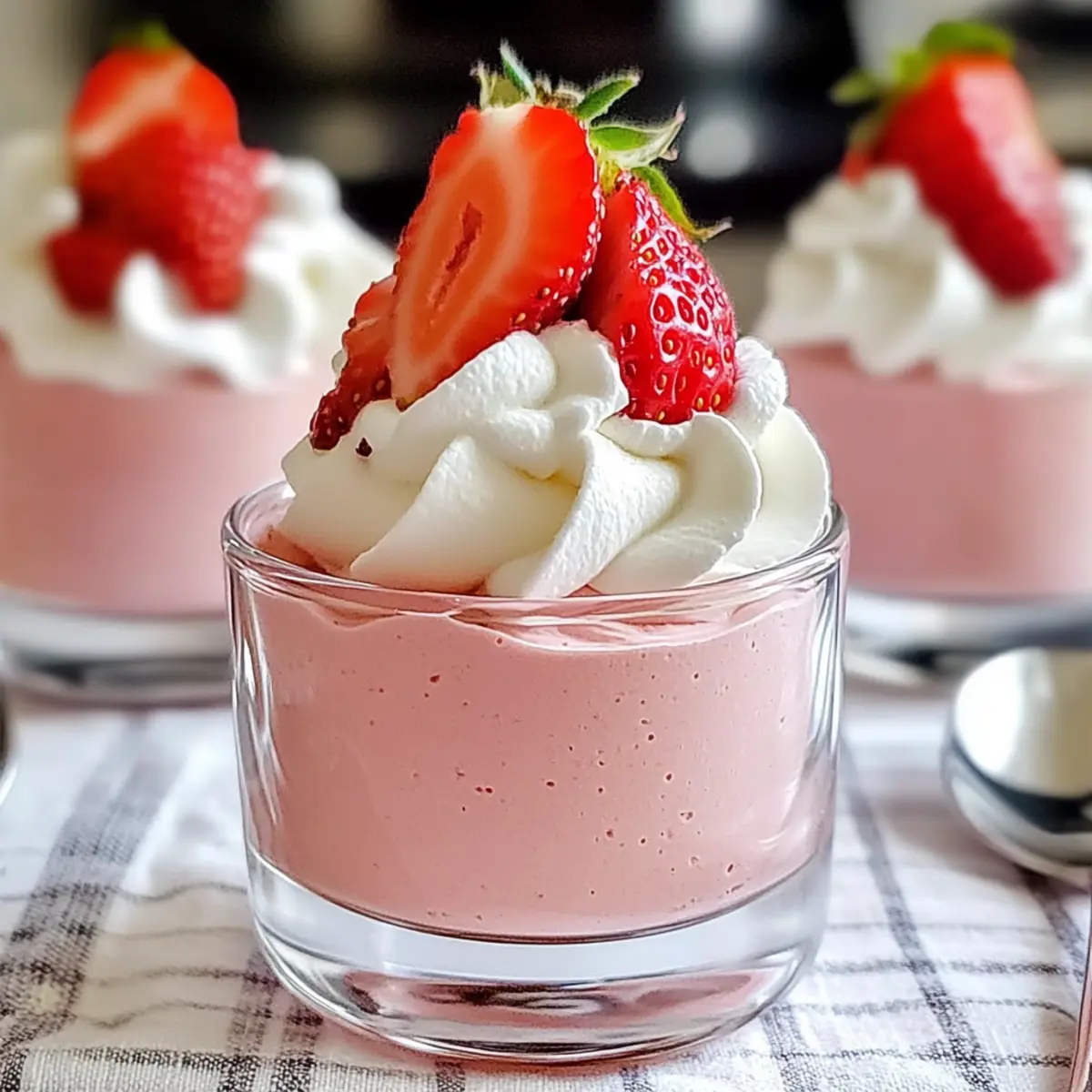 Cloud-Like Strawberry Mousse That Melts in Your Mouth