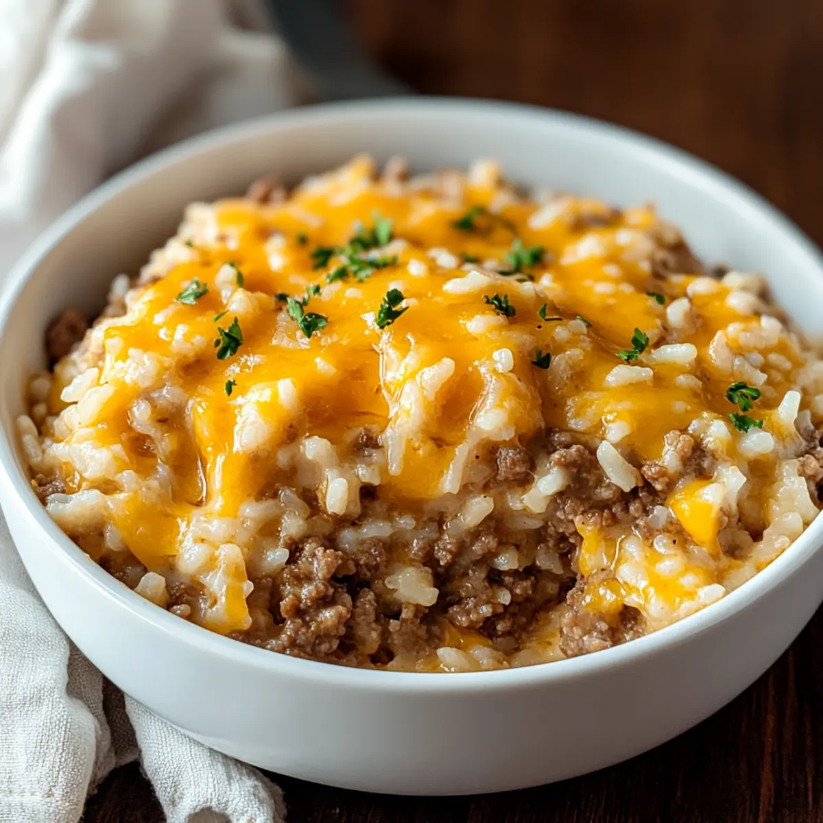 Cheesy Ground Beef and Rice Casserole for Cozy Family Nights