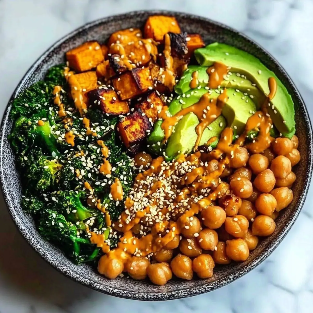 Miso Glazed Sweet Potato Buddha Bowl for a Wholesome Meal
